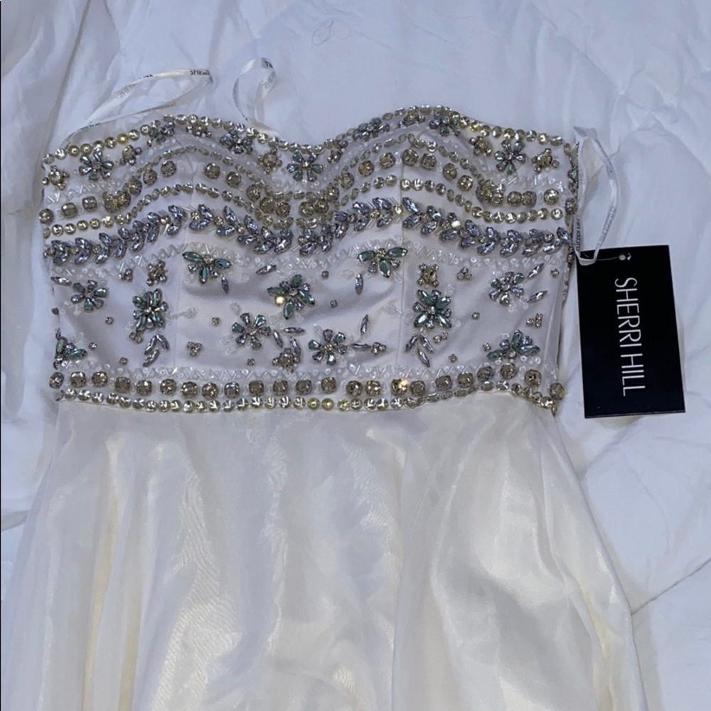 Sherri Hill Long White Dress